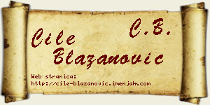 Ćile Blažanović vizit kartica